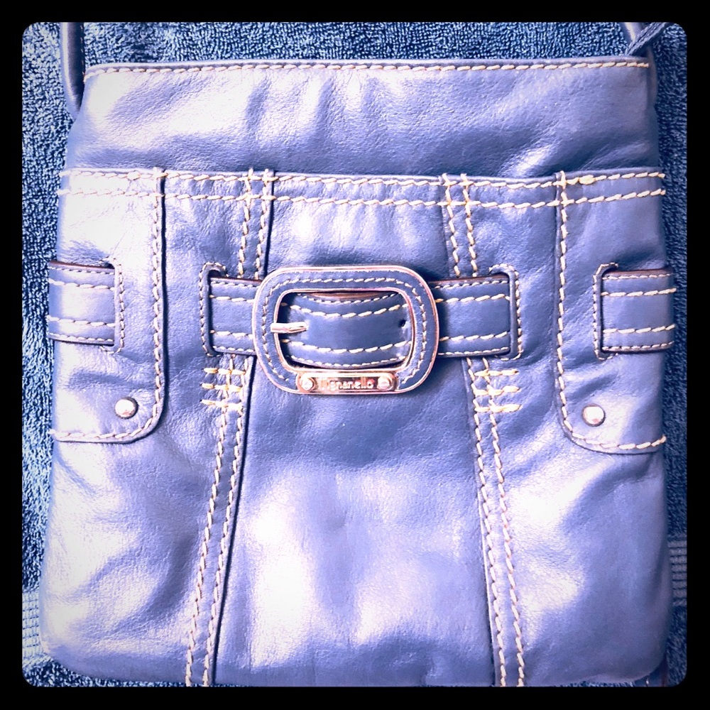 Tignanello Genuine Blue Leather Crossbody